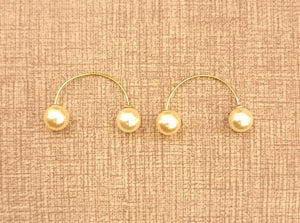 Pearl Hoop Earrings.