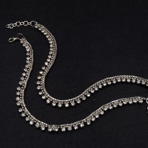 Oxidized silver anklet.
