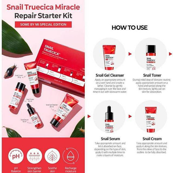 Snail Truecica Miracle Repair Starter Kit, 4 Piece Kit