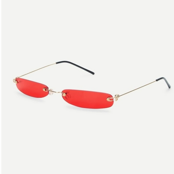 Rimless oval sunglasses