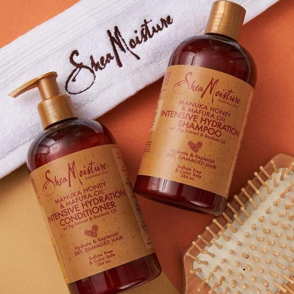 SheaMoisture Manuka Honey & Mafura Oil Intensive Hydration Combination Set - Includes 13 oz. Shampoo, 13 oz. Conditioner & 12 oz. Hair Masque