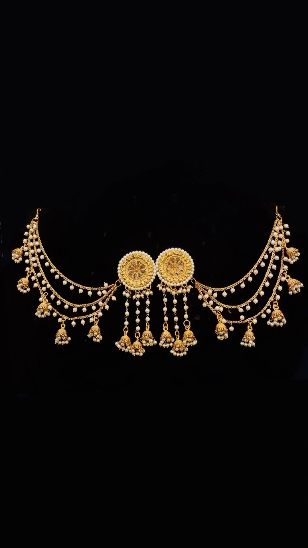 Traditional Gold-Plated Bahubali Earrings.