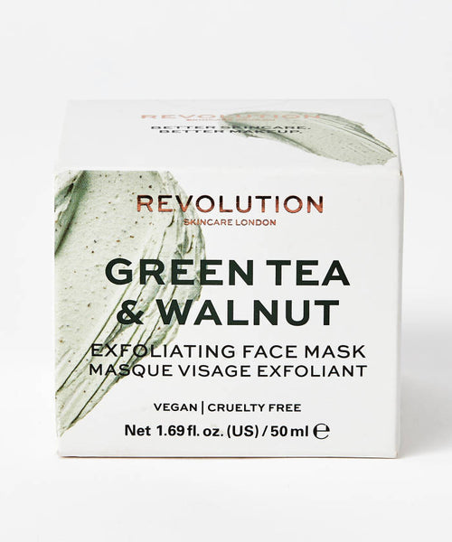 REVOLUTION SKINCARE

GREEN TEA AND WALNUT EXFOLIATING FACE MASK