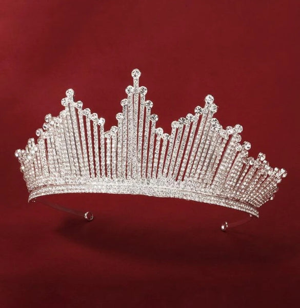 Crown design rhinestone overlayhair accessory
