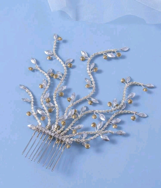 Rhinestone Decor Wedding Hair Comb.