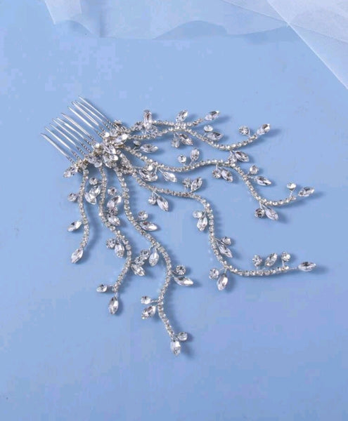 Rhinestone Decor Wedding Hair Comb.