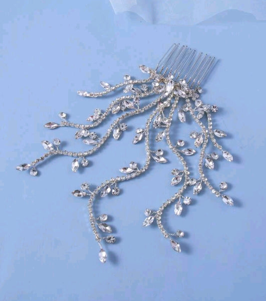 Rhinestone Decor Wedding Hair Comb.