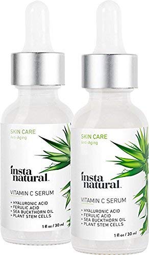 Vitamin C Serum Duo - 100 Days of Age Defying Benefits, With Hyaluronic Acid & Vitamin E, Brighten & Defend, Anti-Aging, Wrinkle Reducer & Sun Damage