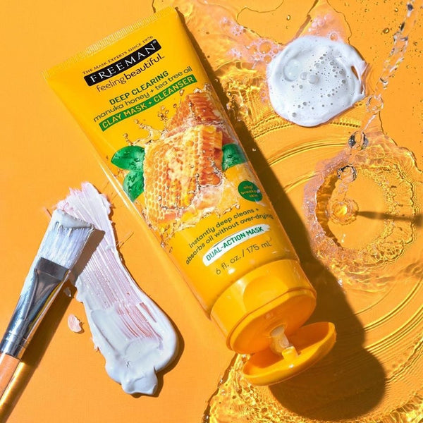 Freeman Beauty - Deep Clearing Manuka Honey + Tea Tree Oil Clay Mask & Cleanser