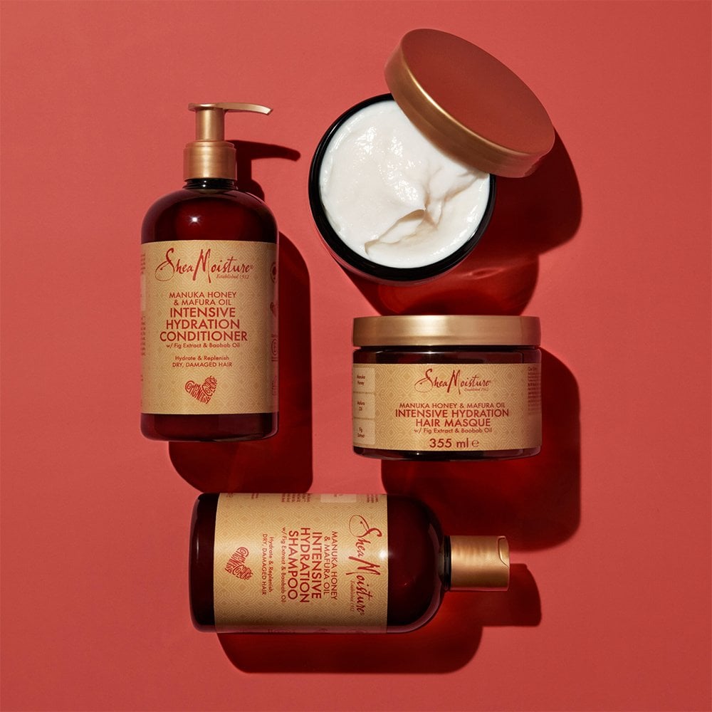 SheaMoisture Manuka Honey & Mafura Oil Intensive Hydration Combination Set - Includes 13 oz. Shampoo, 13 oz. Conditioner & 12 oz. Hair Masque